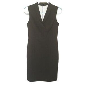 CALVIN KLEIN black sleeveless dress cotton polyester blend women's size 4